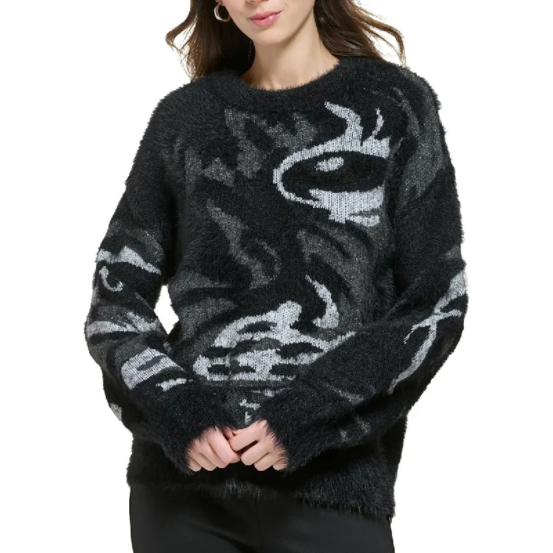Fashion Must-have Womens Knit Printed Pullover Sweater