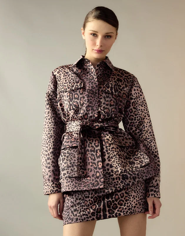 Classic Style Satin Safari Jacket