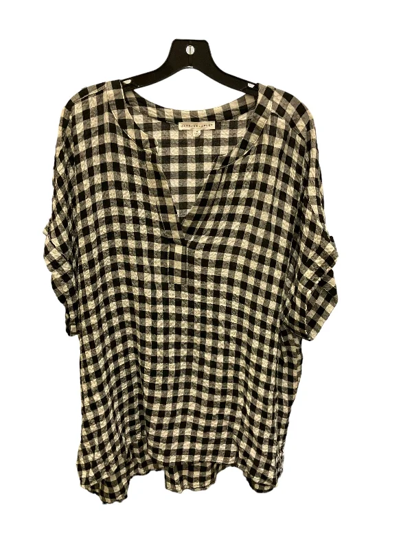 All-Day Outfits Top Short Sleeve By Jane And Delancey In Black White, Size: 24