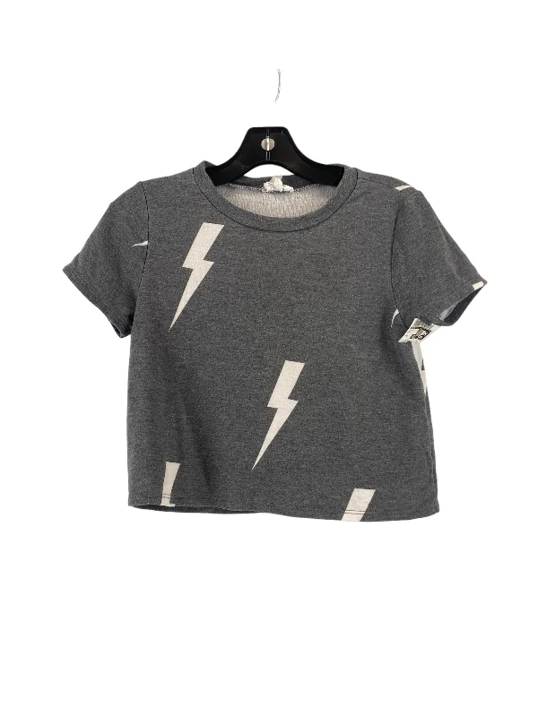 Casual And Casual Top Short Sleeve By Le Lis In Grey, Size: S