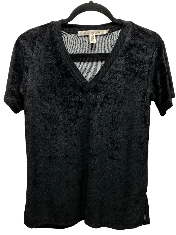 Casual And Versatile Top Short Sleeve By Michael Stars In Black, Size: Xs