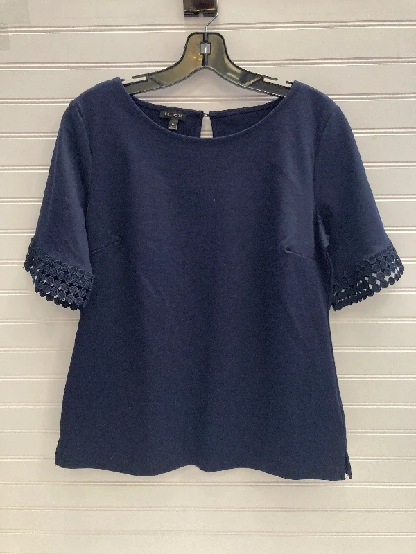 Trendy Items Top Short Sleeve By Talbots In Navy, Size: M