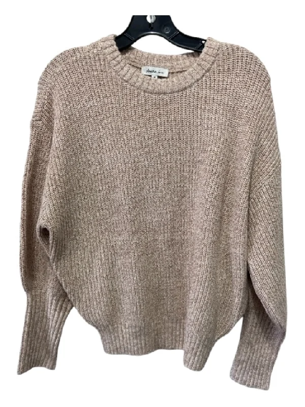 Celebrity Style Another Love Size M Pale Pink & Gold Polyester & Cotton Crew Neck Top