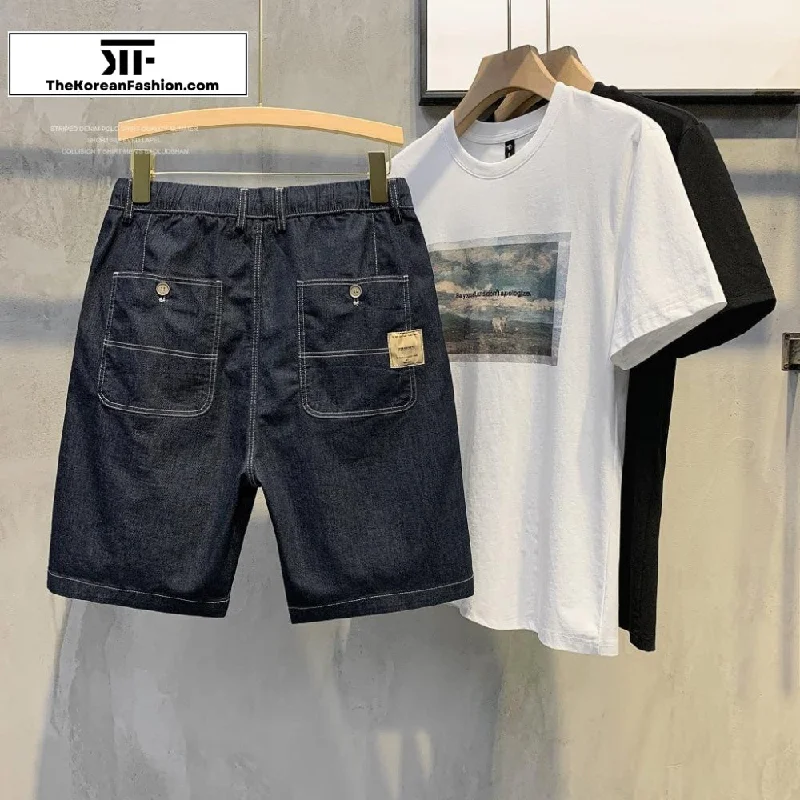 Fashionable Items Drawstring Denim Shorts