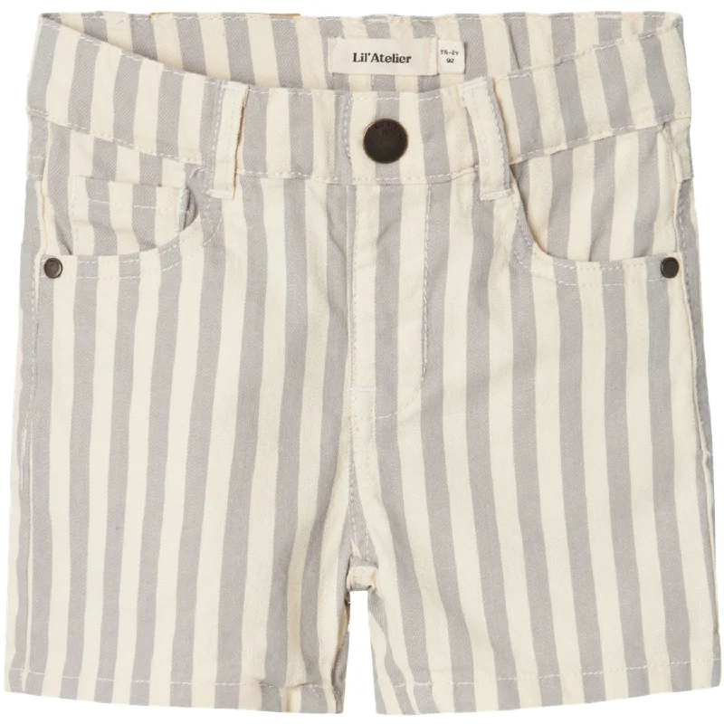 Comfy Chic Wear Lil'Atelier Limestone Coconut Milk Hugo Loose Twill Shorts