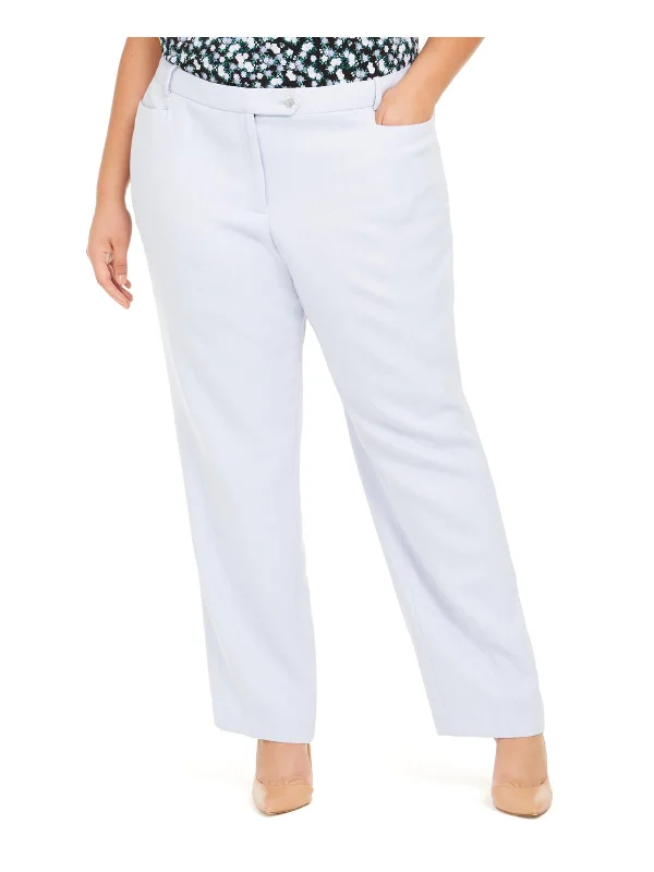 Fashionable And Versatile Plus Womens Herringbone Modern Fit Dress Pants