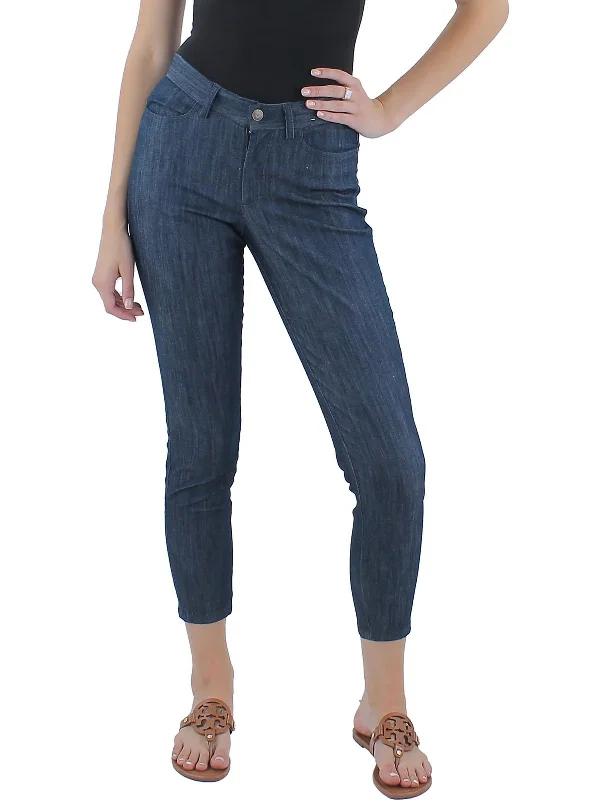 Soft And Comfortable Womens Cropped Mid-Rise Skinny Pants