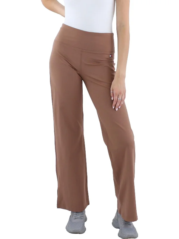 Trendy Looks Womens Logo Stretch Flared Pants